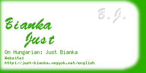 bianka just business card